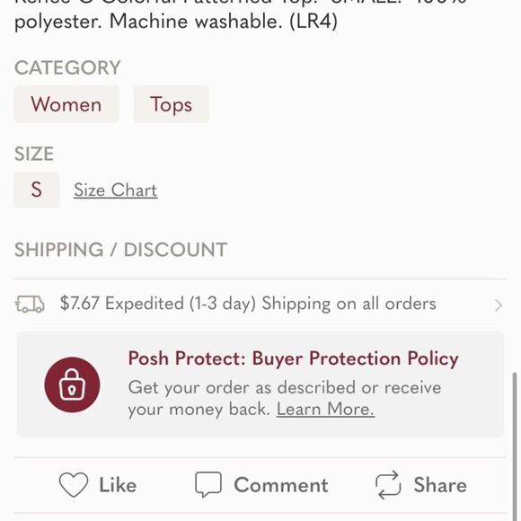 Renee C Colorful Patterned Top SMALL - Picture 4 of 5